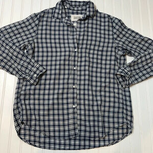 Grayson The Hero Button Up Shirt Womens 4 Blue Plaid Large.  162